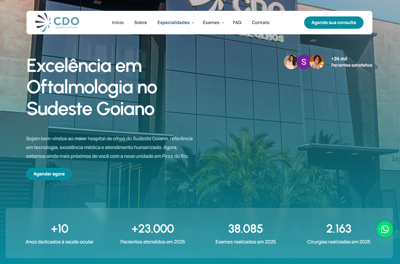 CDO Oftalmologia - Site Clínica Médica